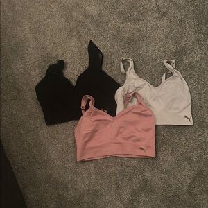 Puma Black and White Sports Bras Seamless Comfort
